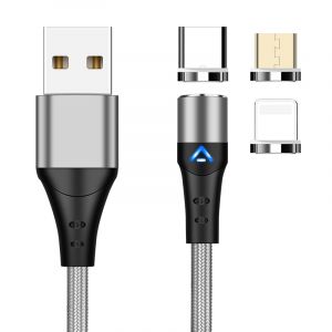 Kablenetic 360 Silver, câble universel, charge rapide et data